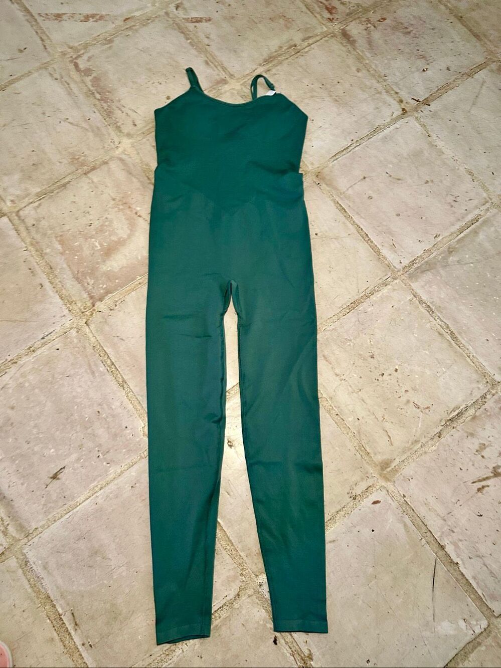 NWT Pink by Victoria’s Secret seamless workout onesie in sage green - Picture 4 of 12